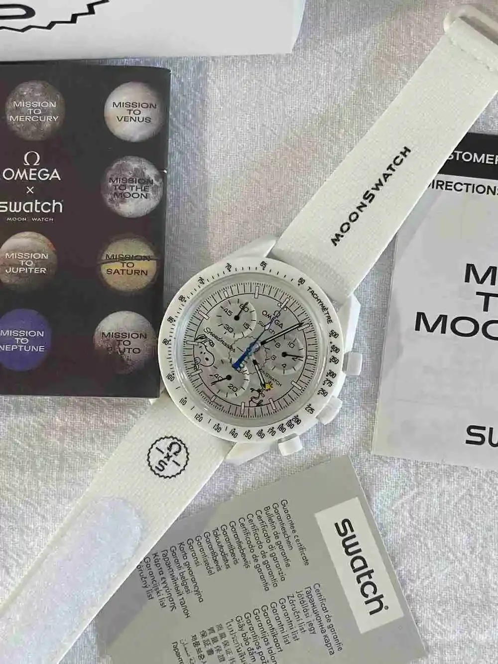 NWT Swatch x Omega Bioceramic MoonSwatch Mission to the Moonphase Watch White